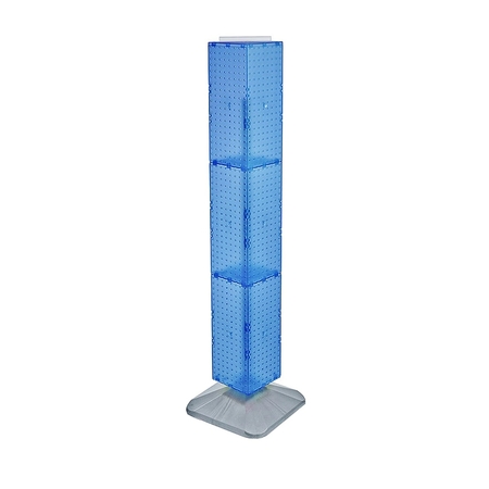 AZAR DISPLAYS Four-Sided Pegboard Floor Revolving Display Panel Size: 8"W x 60"H 703389-BLU